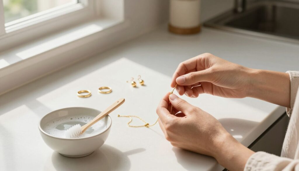 how to clean gold jewellery