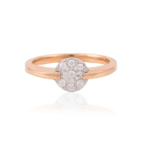 Floral Diamond Ring in 14K Rose Gold